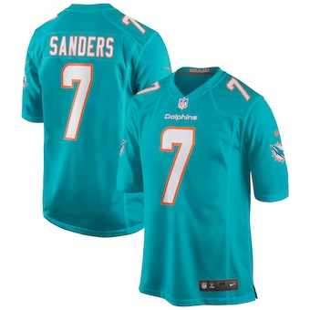 mens nike jason sanders aqua miami dolphins game jersey